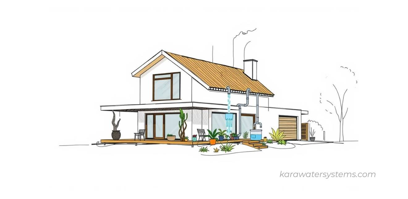 A home employing innovative water conservation