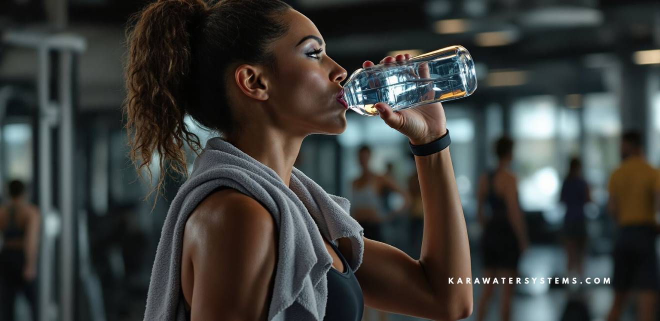 Lady enjoying pure water from Kara Pure water dispenser